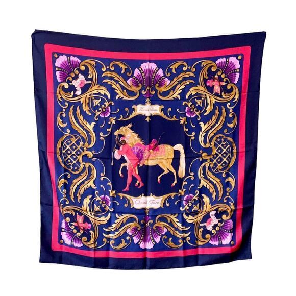 Hermes Cheval Turc silk scarf 100% Silk Scarf 90cm Square - Picture 15 of 15